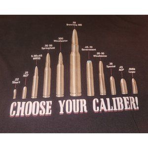 black Choose Your Caliber  preowned  T-Shirt XL                               B2